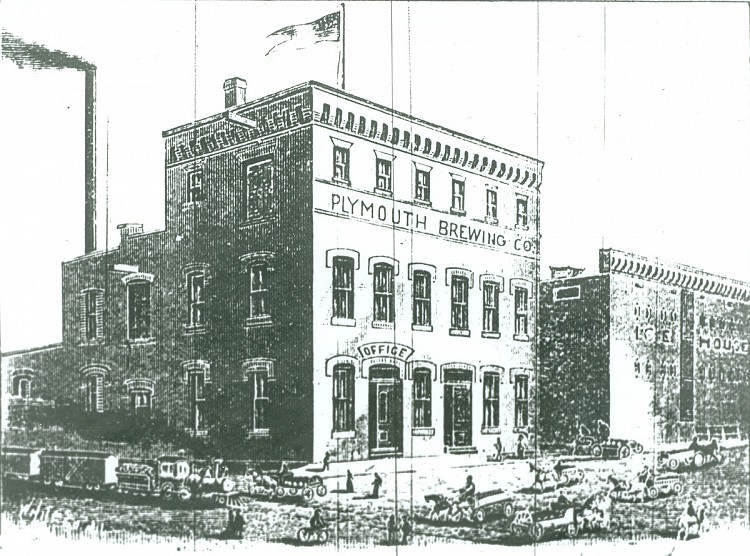 12 plymouth brewing company main street plymouth sketch in plymouth reporter july 27 1893 w750